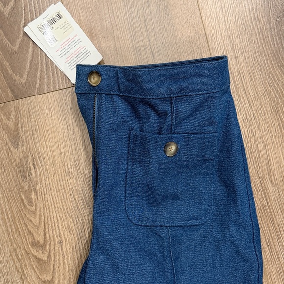Sezane Emilio Trousers Denim Blue - Size 4 - Picture 2 of 3